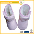 Invierno algodón orgánico grueso cálido bebé zapatos de nieve suave Botas Prewalker para los recién nacidos Bebé